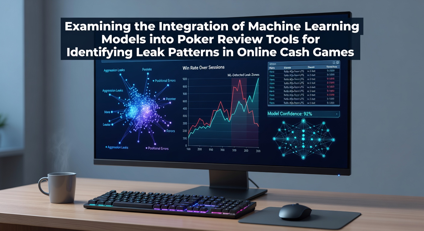Machine learning models analyzing poker hand data for leak detection in review software