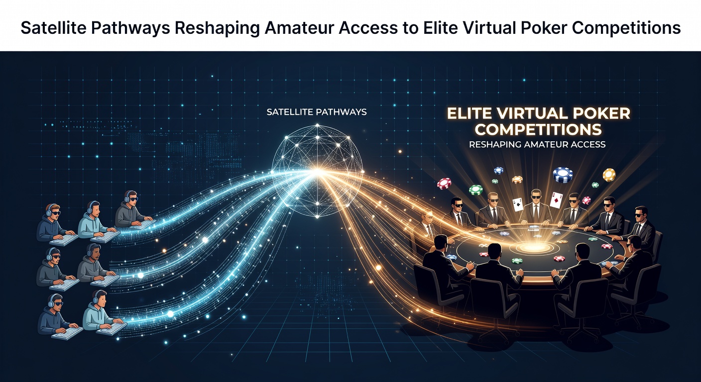 Online poker satellite tournament interface showing entry options for major virtual events