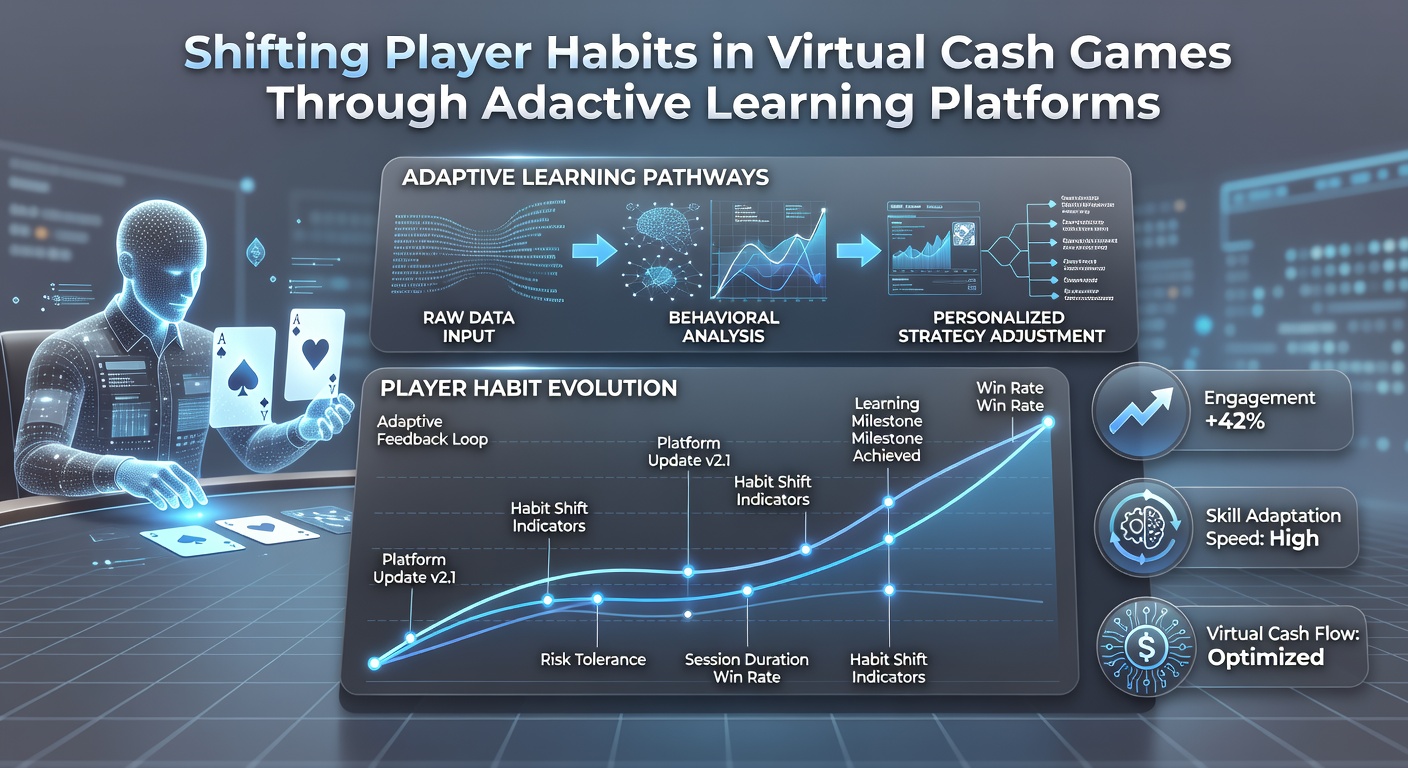 Analytics dashboard displaying habit changes and performance trends for virtual cash game participants