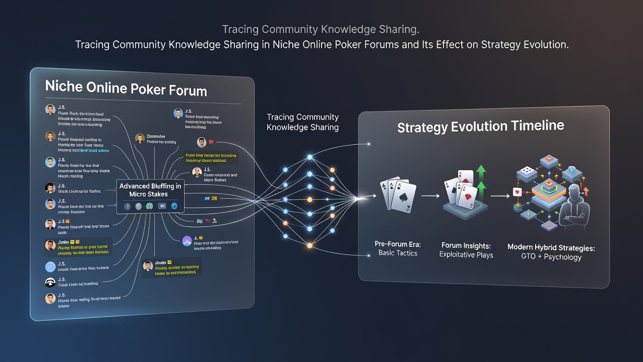 Niche online poker forum discussion threads showing hand analysis and strategy evolution over time